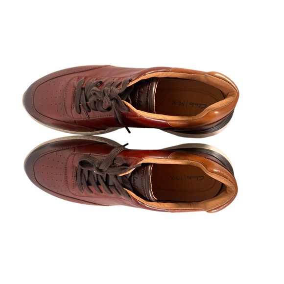 Clarks Sprint Lite Lace Men's Tan Leather Sneakers Shoe casual office 13 M - Picture 2 of 13